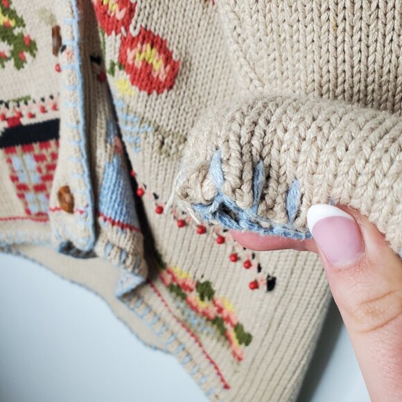 All Week Long Womens Homestead Farmhouse Amish Cardigan Size M Cottage Core - Picture 5 of 11